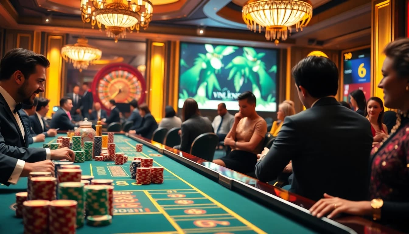 Exciting gambling action at 68win 68 win casino with vibrant tables and professional dealers.