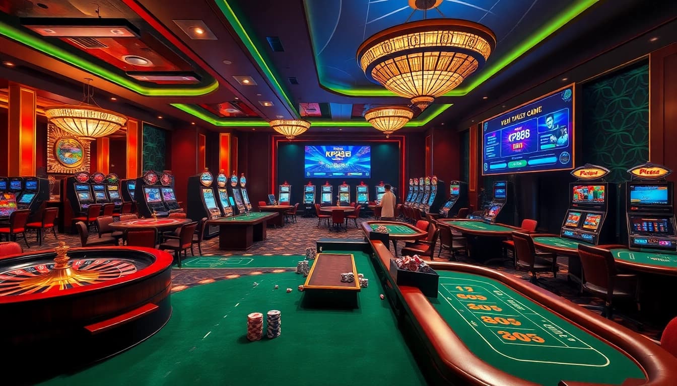 Experienced players enjoying the excitement of kp88 in a luxurious casino atmosphere filled with thrilling games.