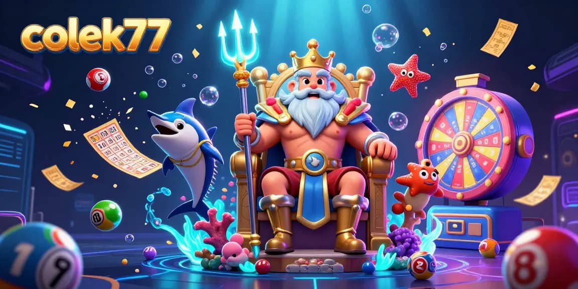 Experience exciting gameplay with colek77 as vibrant lottery elements create a dynamic casino atmosphere.
