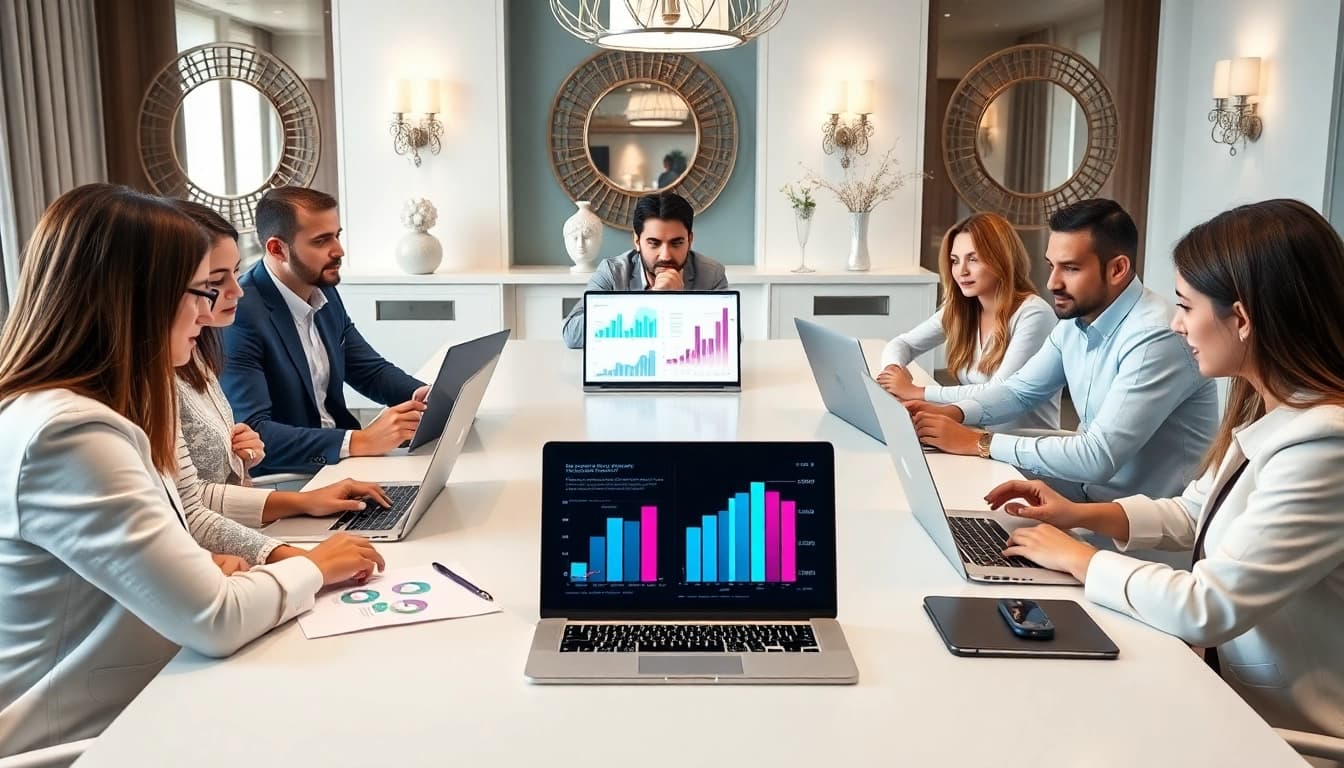 Enhancing medspa digital marketing strategies during a collaborative marketing session.