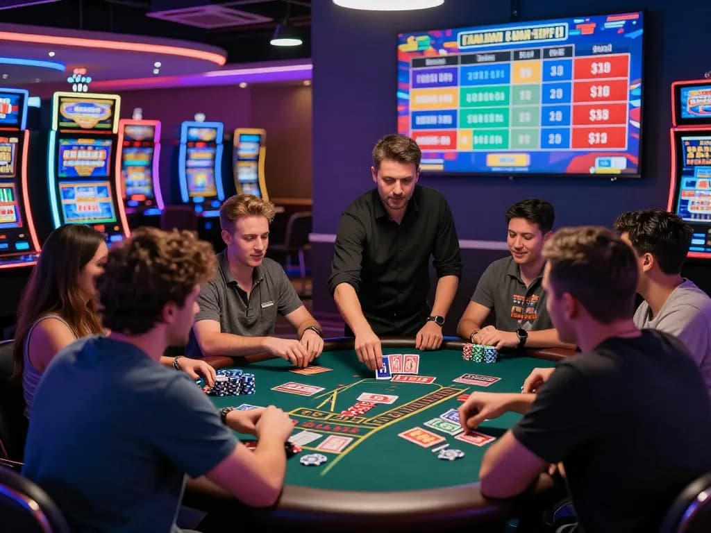 Players enjoying the thrill of wraungtoto at a casino table with vibrant lights and engaging atmosphere.