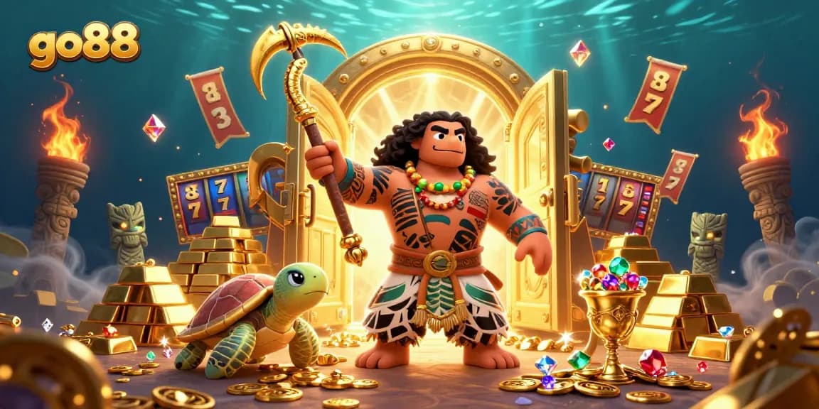 Engage with go88's vibrant gambling world, featuring exciting slot reels and thrilling casino elements.