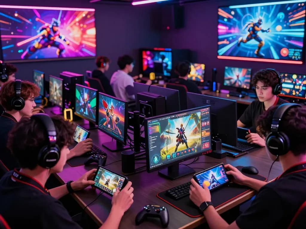 Engaged players at www.mantra88.com enjoying vibrant online games on their devices.
