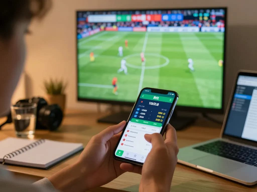 SIN88 engaging sports betting action as a player places bets on a smartphone during a live game.