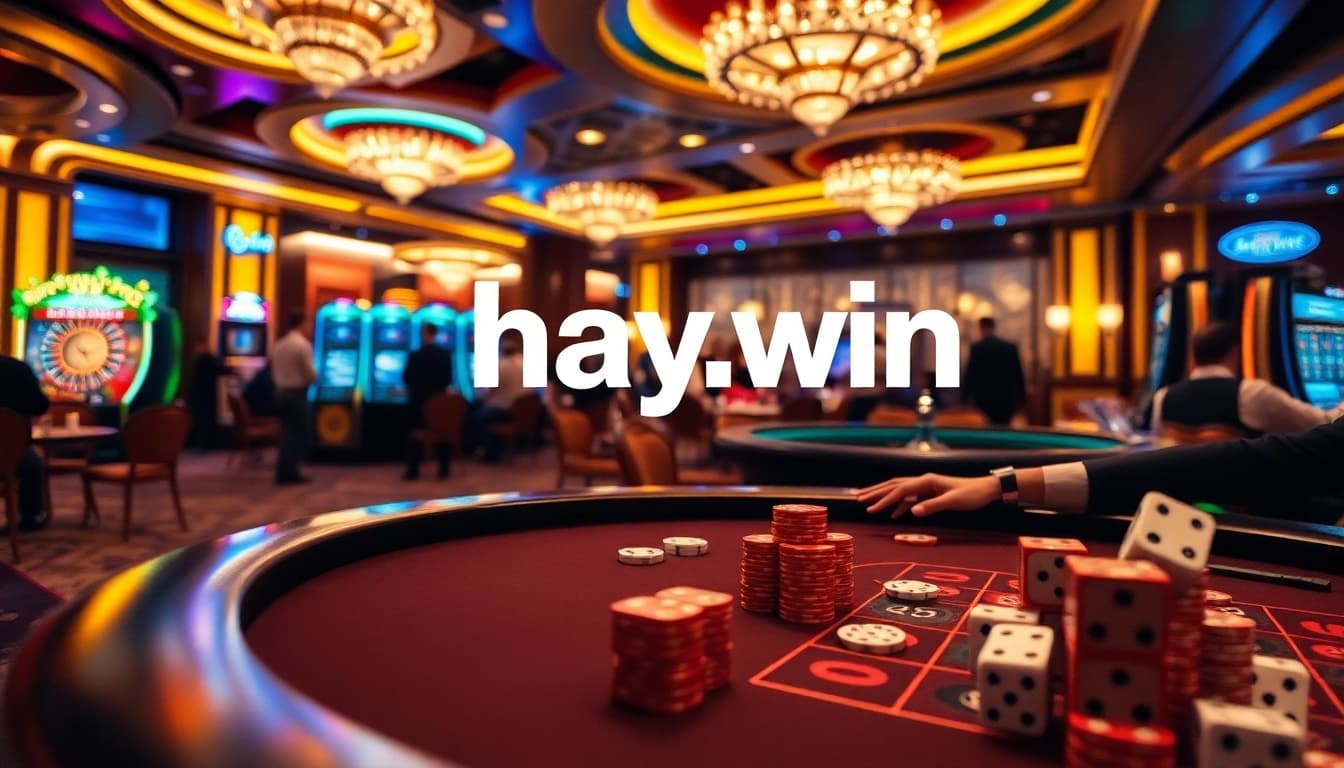 Experience the thrill of gambling at hay.win with vibrant tables, excited players, and luxurious décor.