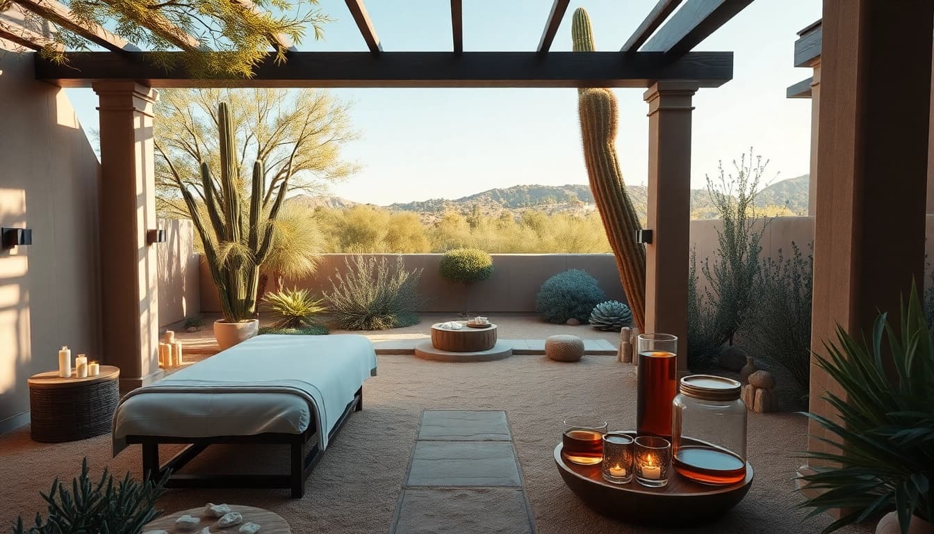 Holistic Wellness In Scottsdale, AZ: Tranquil outdoor spa with natural elements