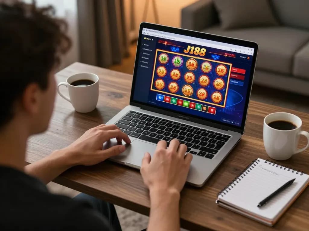 Engage in thrilling online gaming at J188, showcasing an immersive casino experience at home.