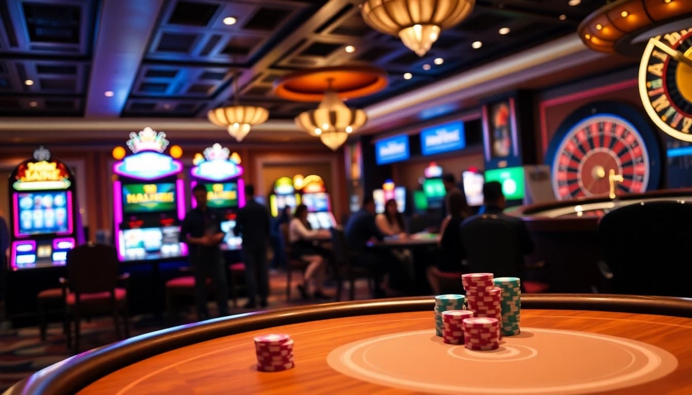 Experience thrilling gameplay at https://rr88.gratis/ with vibrant poker chips and engaging casino ambiance.