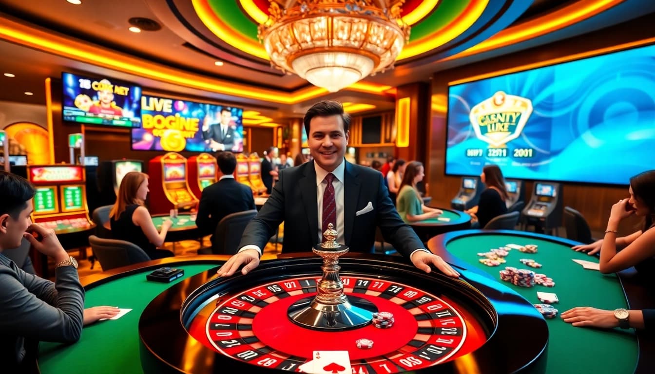 Experience thrilling gameplay at https://sodo66new.com with vibrant casino scenes and professional dealers.
