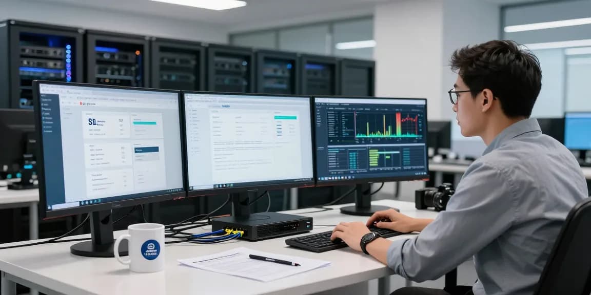 Experto en certificados ssl revisando rendimiento del servidor en un entorno de hosting