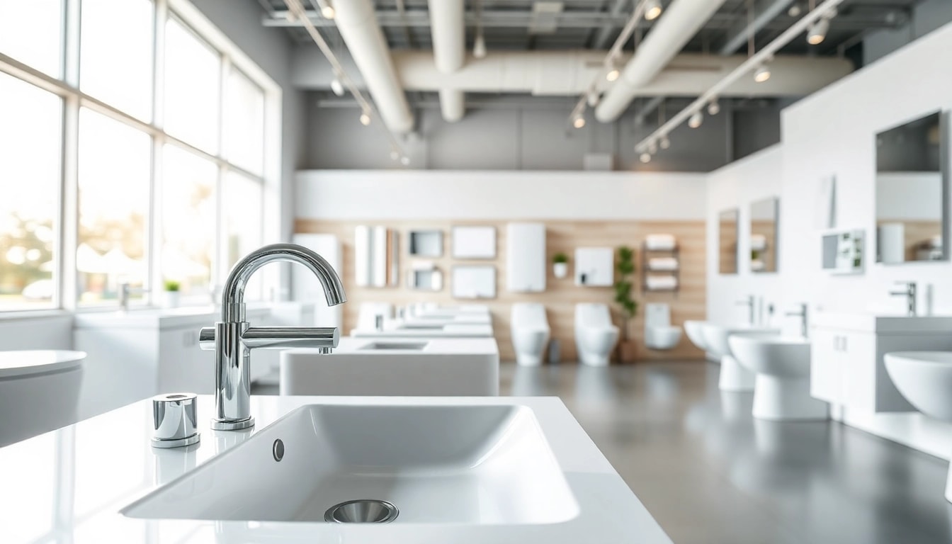 Innovative Badezimmerlösungen von sonni sanitär GmbH in modernem Ausstellungsraum.