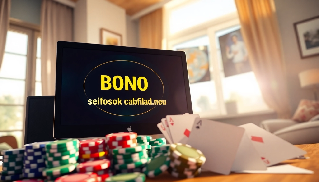 Erleben Sie den casino bonus ohne einzahlung neu in einem lebhaften Online-Casino-Setup mit bunten Spielkarten.