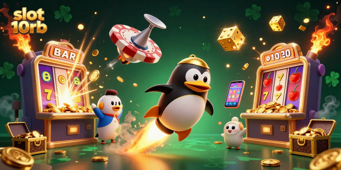 Win exciting jackpots with slot 10rb in a vibrant 3D casino adventure illustration featuring fun elements.