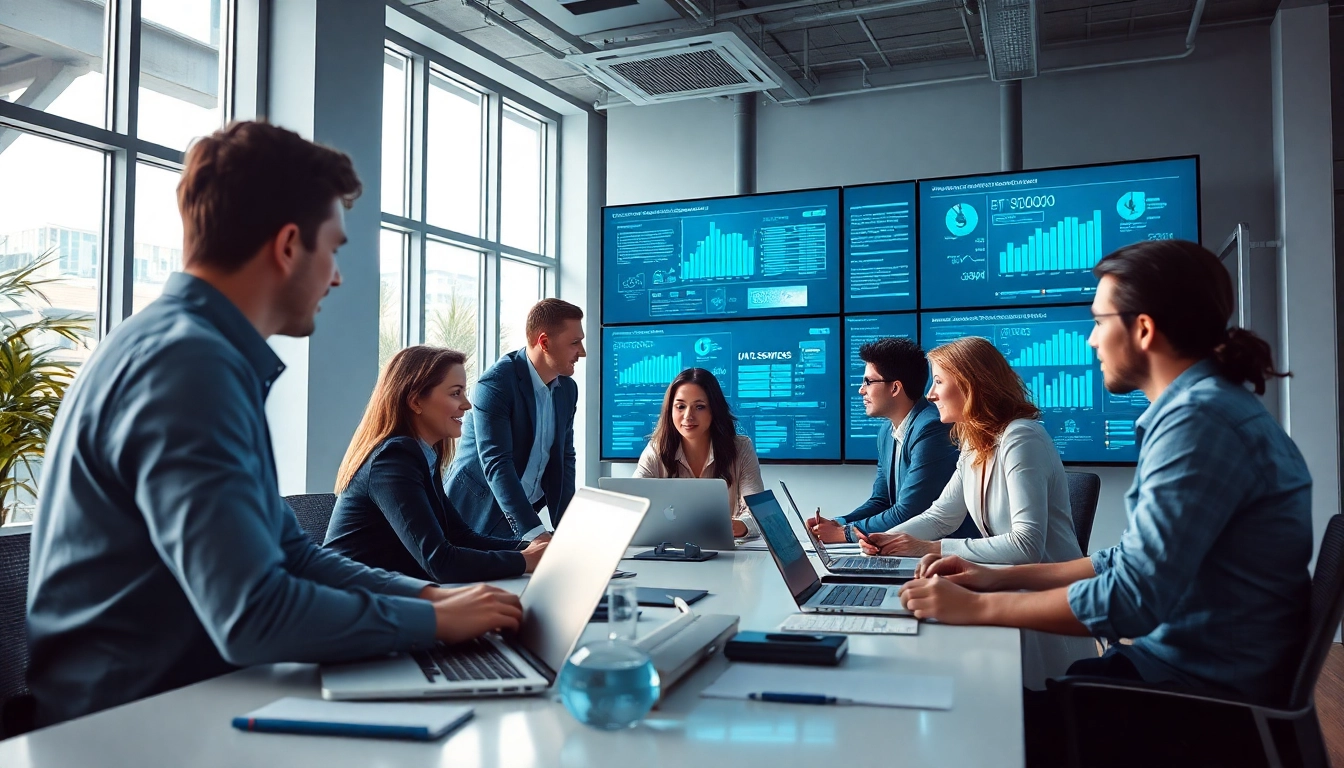 Improve IT Efficiency Tampa through collaborative IT professionals in a modern office setting.