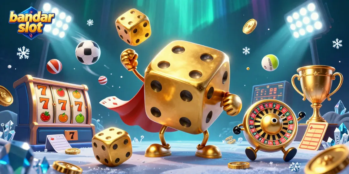 Menang besar di bandar slot dengan mesin slot yang menyenangkan dan simbol keberuntungan.