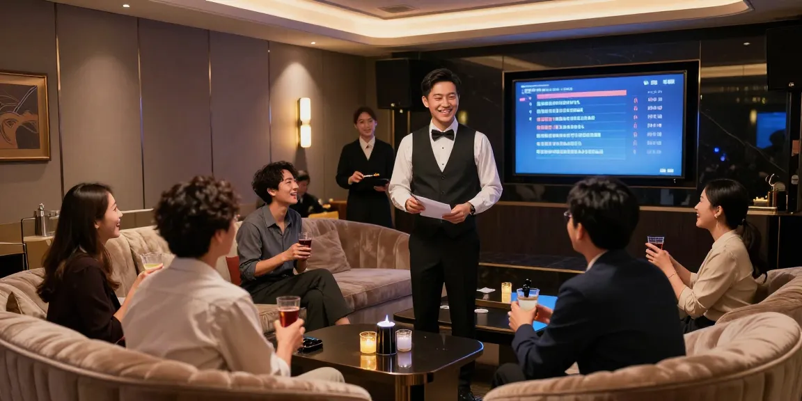 강남구구단에서 따뜻한 환대를 받는 고객들, 고급스러운 인테리어와 친절한 서비스가 돋보이는 장면
