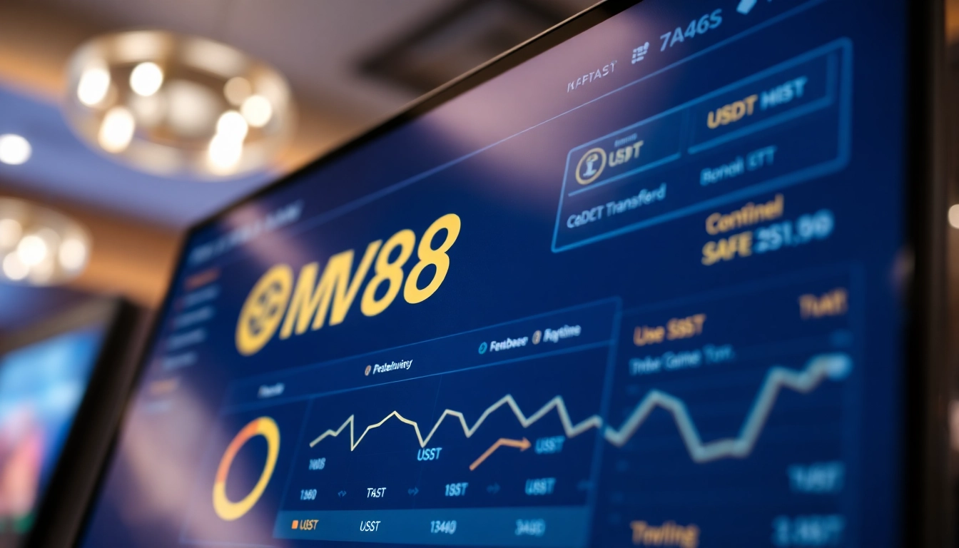 MV88 interface for secure USDT transactions in online gambling