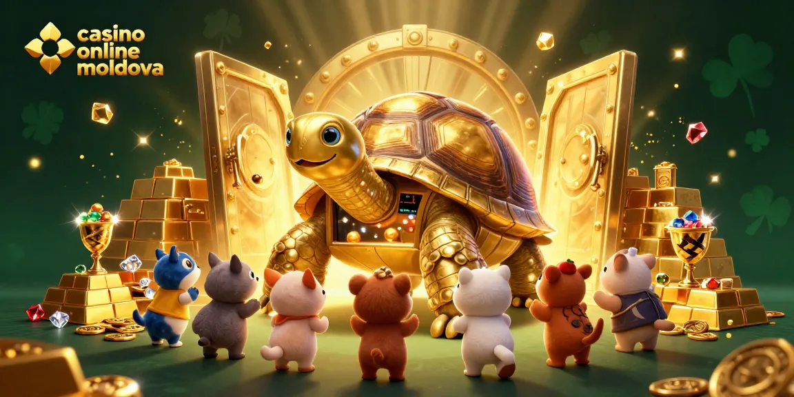 Trăiește experiența de jocuri pe casino online Moldova cu comoara de aur și tortuga uriașă.