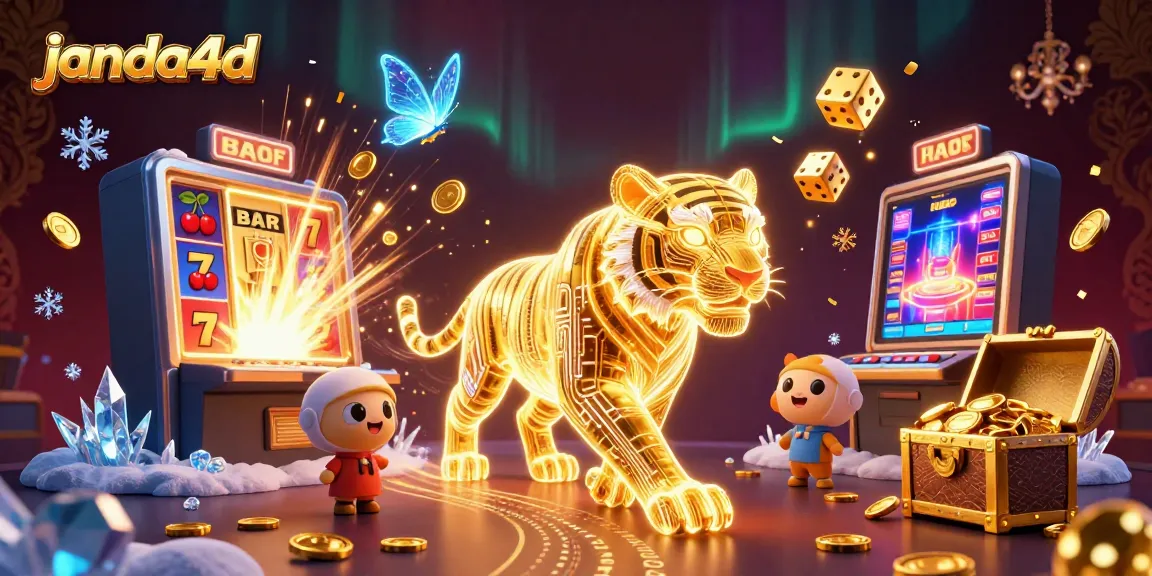 Menangkan jackpot di janda4d dengan mesin slot berkilauan dan simbol keberuntungan