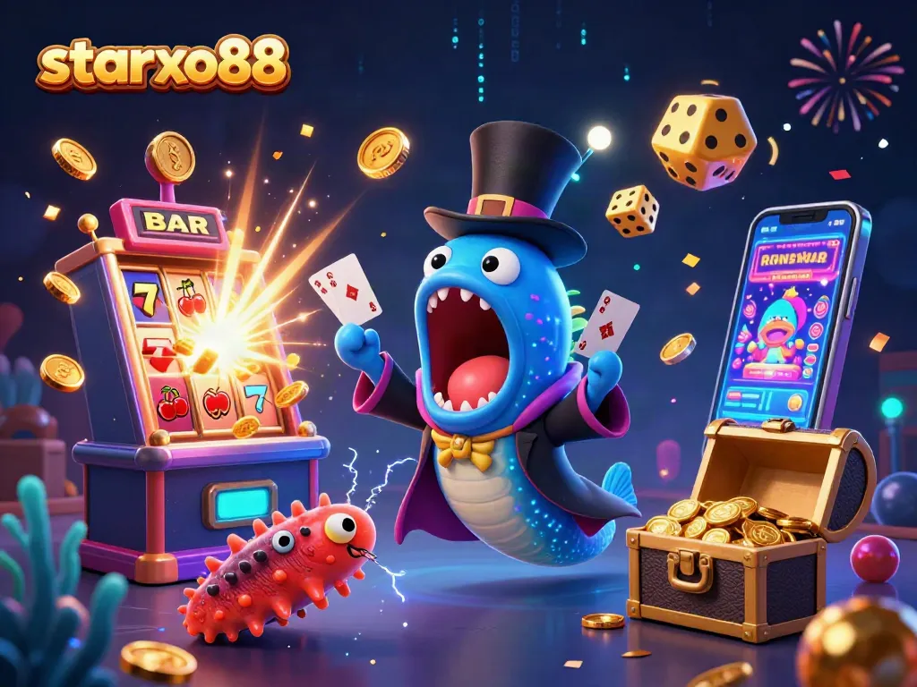 Experience thrills with starxo88 in a colorful, dynamic casino magic scene.