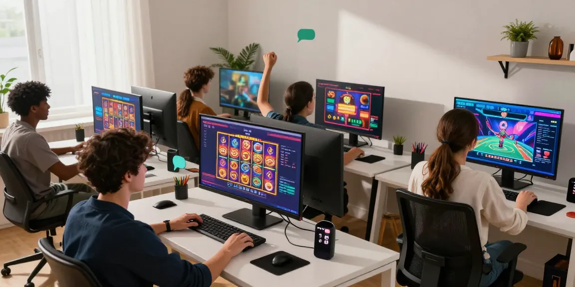 Engaging rokok88 login scene featuring a vibrant online gaming platform with diverse players enjoying slots and live casino.