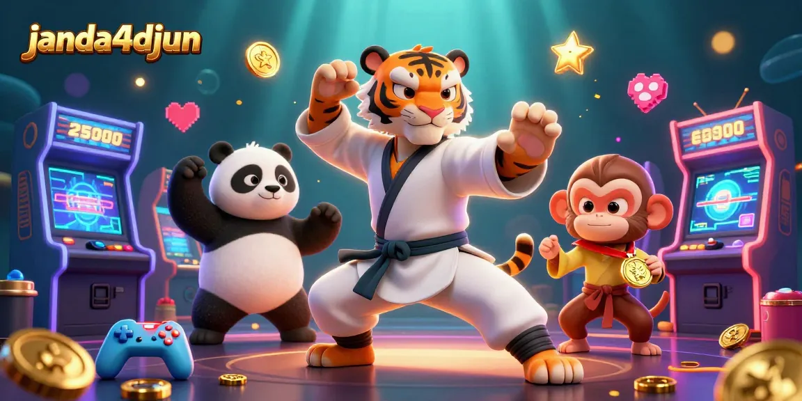 Menangkan peluang Anda di janda4djun dengan ilustrasi permainan kasino yang penuh semangat ini.