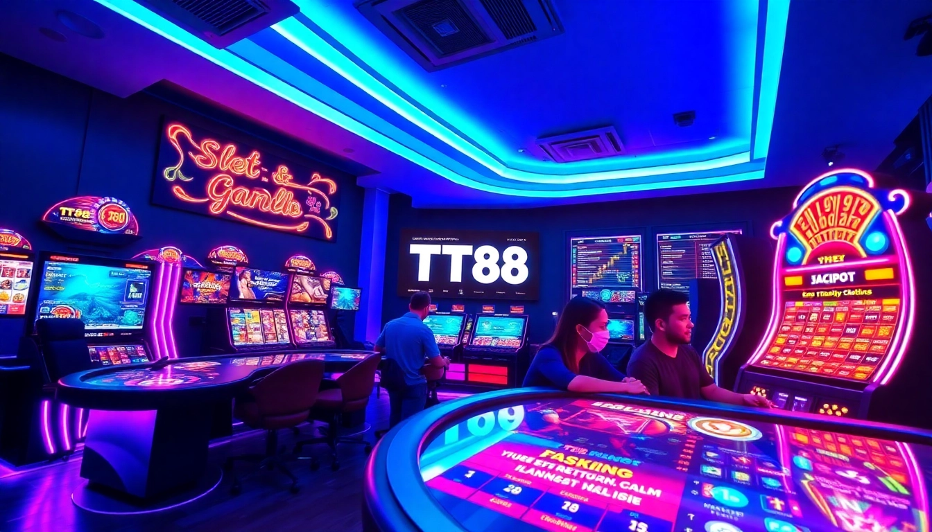 TT88 online gambling platform showcasing vibrant gaming interfaces and user interaction.