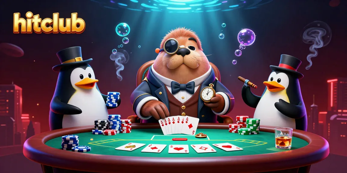 hitclub players engaging in a vibrant underwater poker scene with stunning game elements