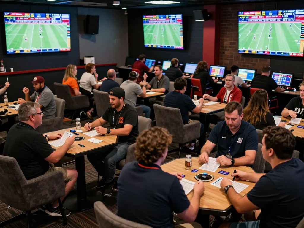 Fans engaging in sports betting excitement at FB88 with live match updates