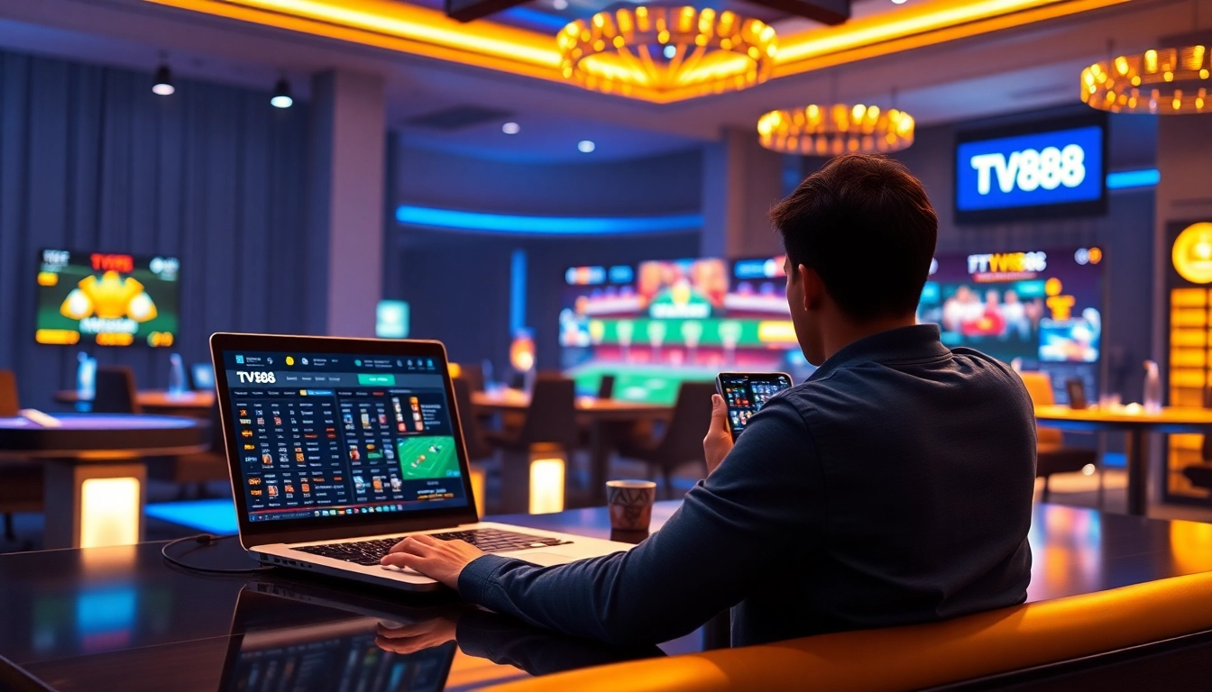 TV88 online gaming experience showcasing smooth interface and vibrant live betting.