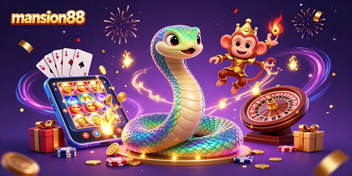 Engage with mansion88's thrilling gaming experience through vibrant, magical scenes of prosperity and fun.