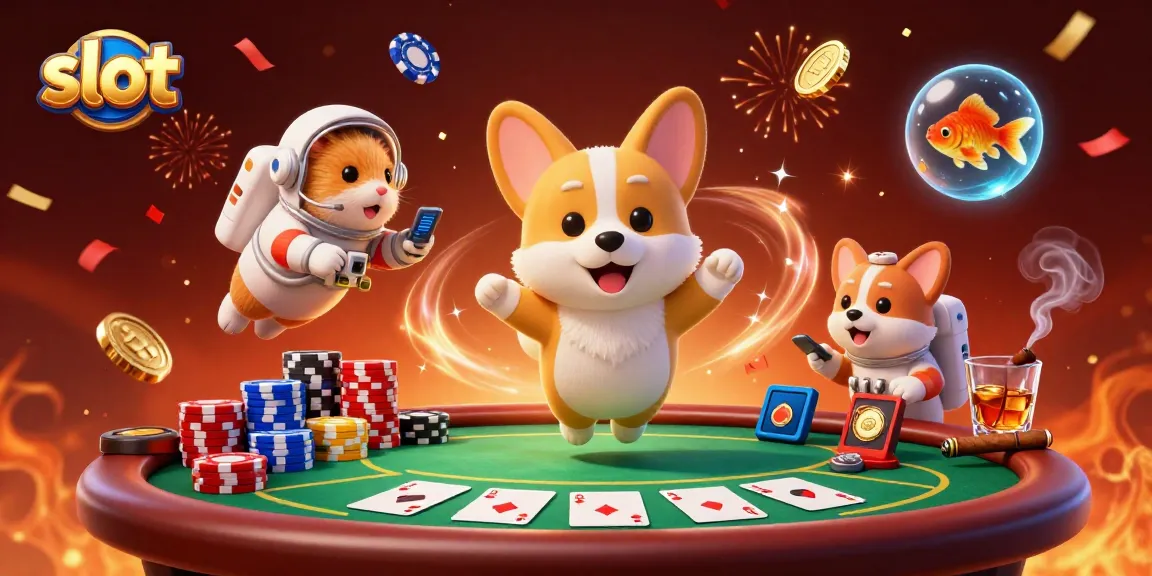 Putar slot menarik di kasino luar angkasa dengan corgi astronot dan petunjuk dari hamster