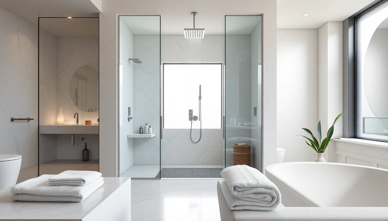 Experience luxurious elegant showers Australia featuring modern design elements in a serene bathroom setting.