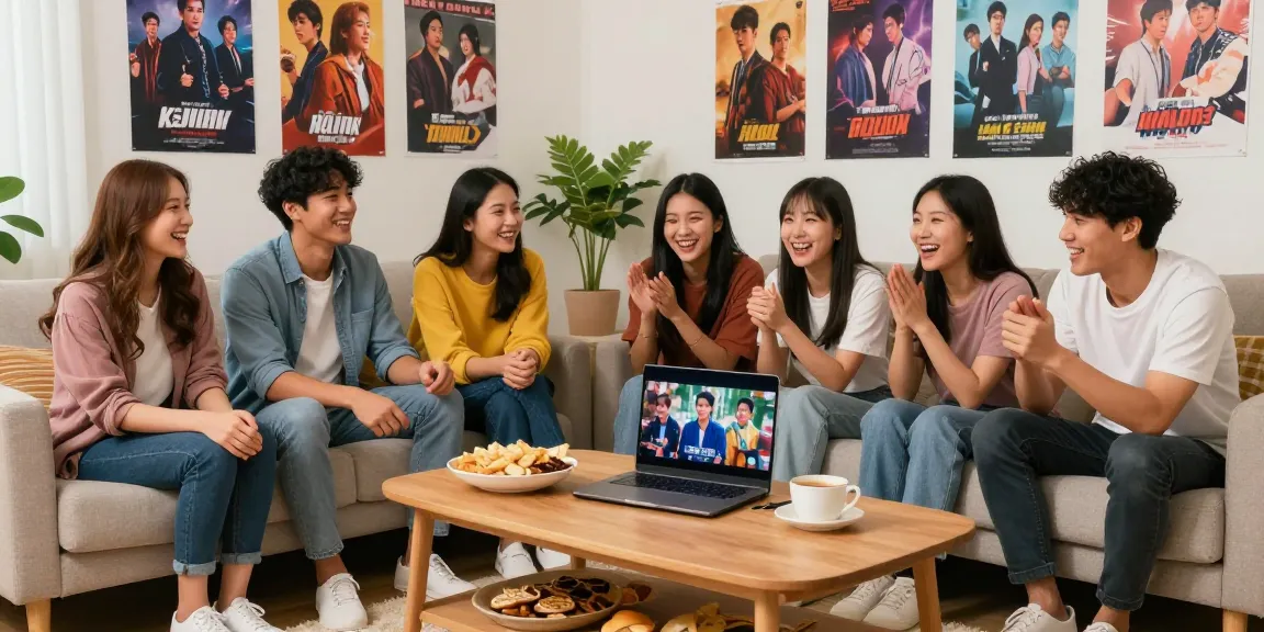 Enjoying Asian entertainment together at home with friends while exploring https://hanadultalk.com, showcasing vibrant culture and cozy atmosphere.