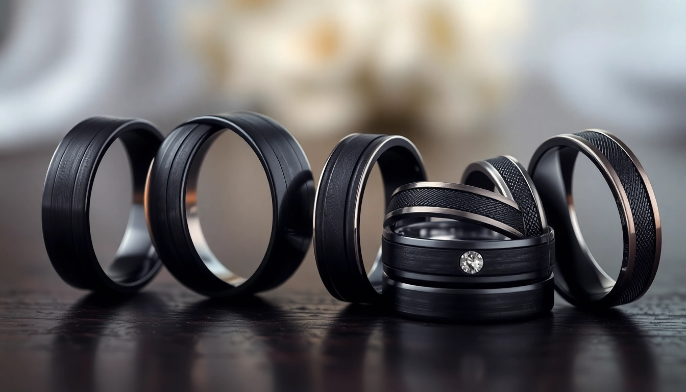 Elegant Black Wedding Rings for Men: A Bold Symbol of Commitment