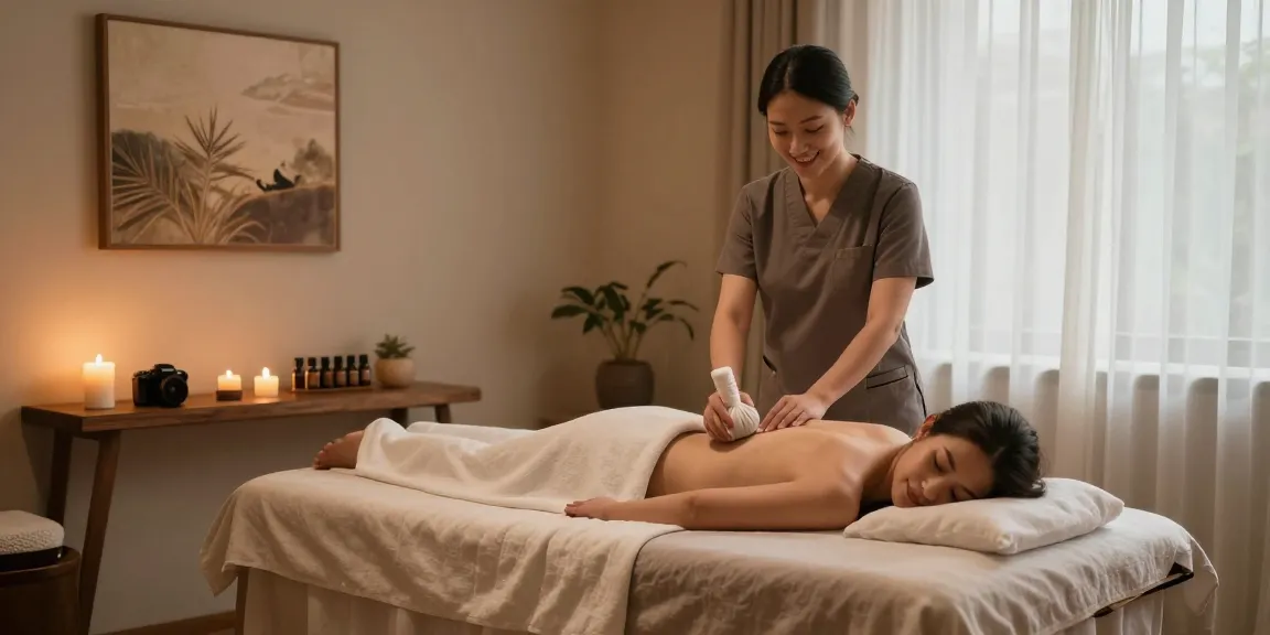 부산스웨디시 마사지룸에서 아로마 오일과 봉쇄된 공간, 편안한 마사지 테이블이 배치되어 있는 모습