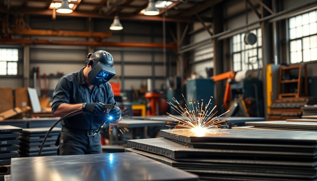 Crafting custom steel fabrication components in a professional workshop setting.