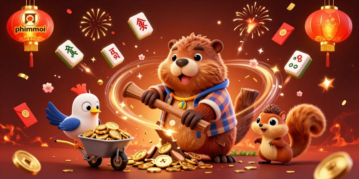 Chop trees raining coins in phimmoi's vibrant casino scene with festive elements.