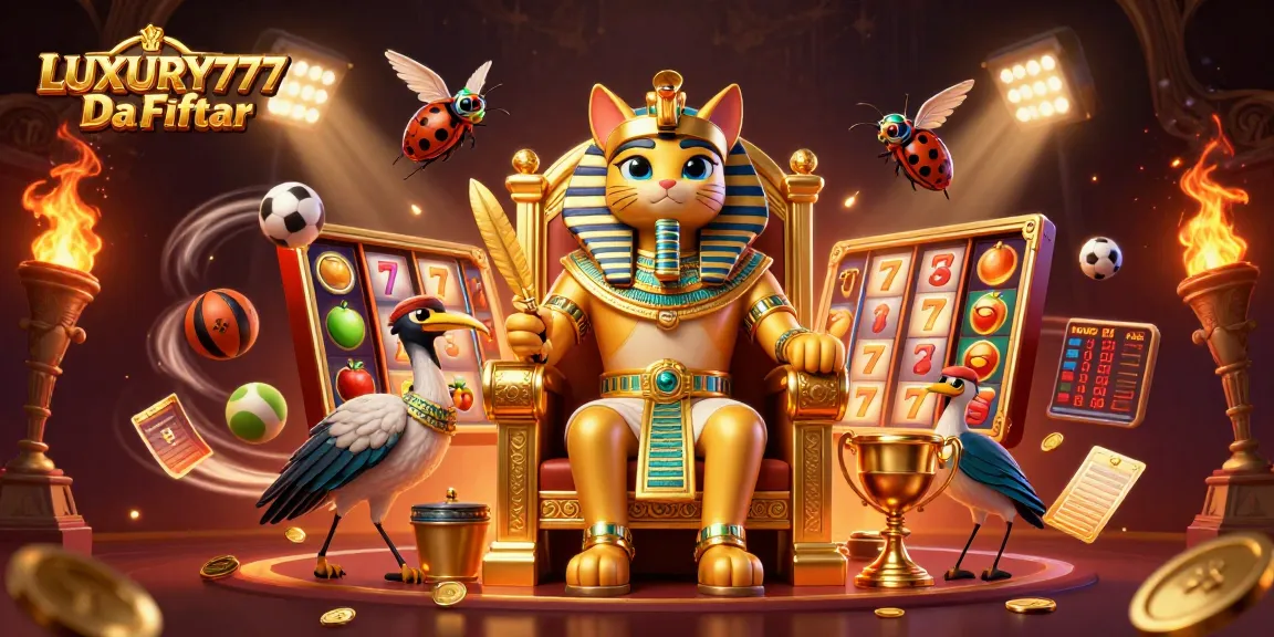 LUXURY777 Daftar, mainkan slot dengan kucing firaun dan elemen kasino yang megah