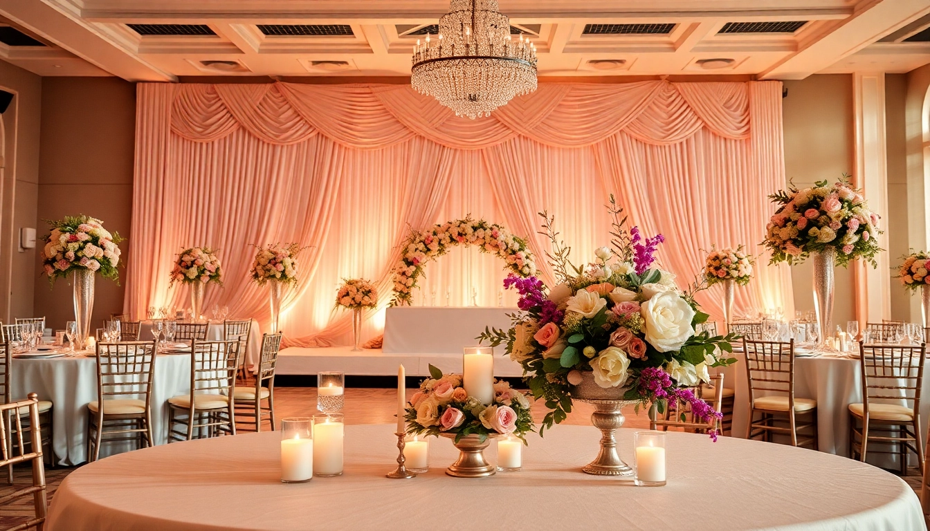 Capture the essence of a Wedding Event Space Jacksonville featuring a romantic setup with elegant decor.