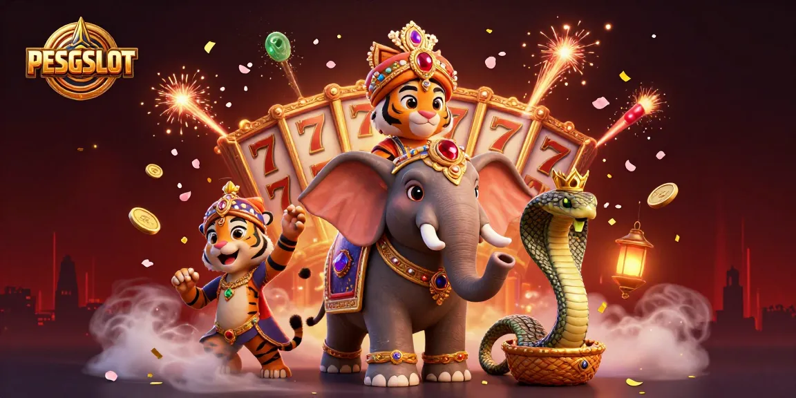 PESGSLOT menghadirkan visual menarik dengan harimau maharaja yang mengesankan, simbol keberuntungan, dan elemen slot memikat.