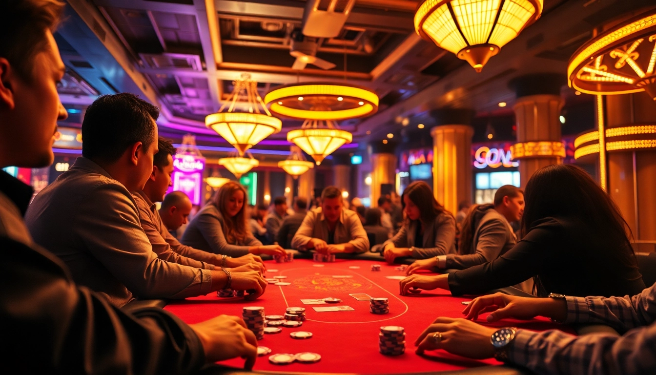 Permainan pg bet yang seru di meja poker dengan pemain bersemangat.
