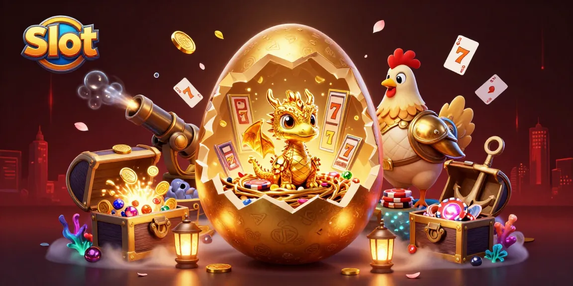 Experience the thrill of slot gaming as golden dragon reveals treasures amid vibrant casino elements.
