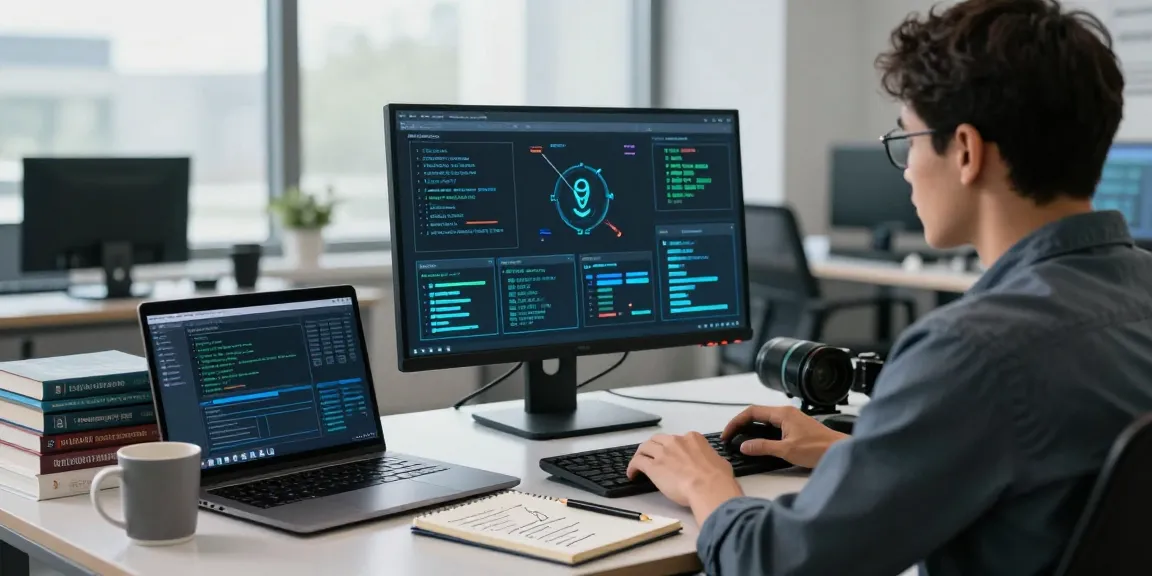 Cybersecurity expert analyzing shs-dome5.com security threats in a modern office setup.