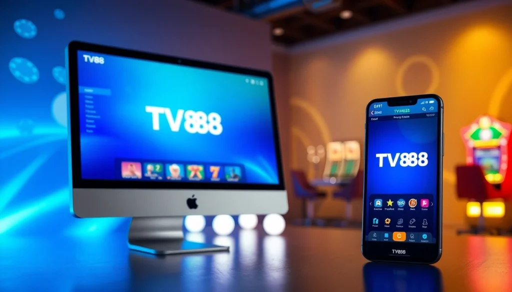 TV88 online gaming platform interface showcasing user-friendly design for gamers.