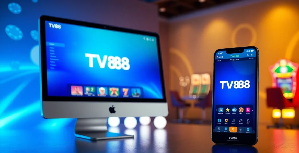 TV88 online gaming platform interface showcasing user-friendly design for gamers.