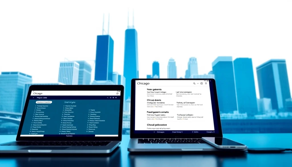 Browse free job post chicago listings on a professional job board interface showcasing diverse opportunities.