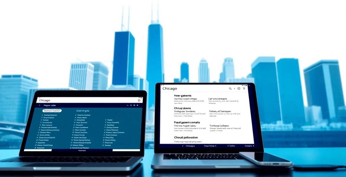 Browse free job post chicago listings on a professional job board interface showcasing diverse opportunities.