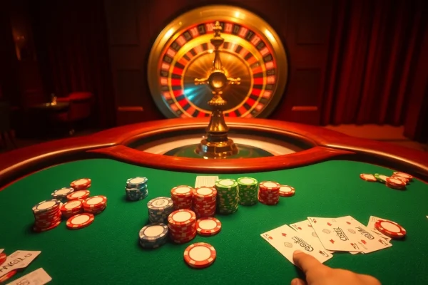 Experience the thrill of high-stakes poker at https://mm88.video/, where colorful chips and cards bring excitement to the table.