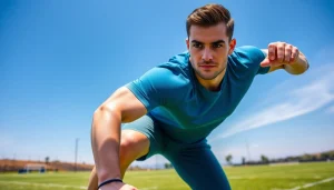 View of an athlete demonstrating strength in action featuring 888 new energy levels.